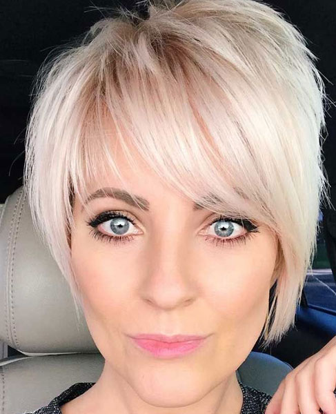 Pixie with Long Bangs